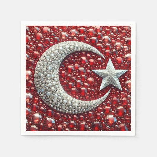 Papieren servetten met Turkse kleuren Design (Voorkant)