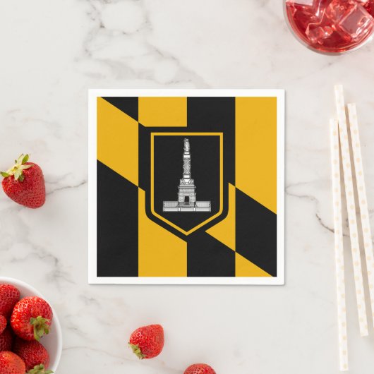 Papieren servetten met vlag van Baltimore (Insitu)