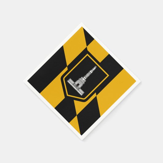 Papieren servetten met vlag van Baltimore (Hoek)