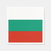 Papieren servetten met vlag van Bulgarije
