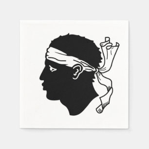 Papieren servetten met vlag van Corsica