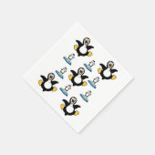 Papieren servetten, pinguïn servet (Hoek)