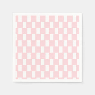 Papieren servetten roze & witte streep vierkant ge