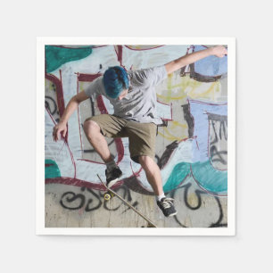 Papieren servetten skateboard