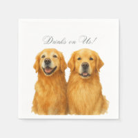 Papieren servetten, standaard Golden Retriever Coc