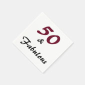 Papieren servetten voor 50e verjaardag (Hoek)