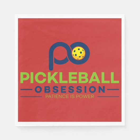 Papieren servetten voor de Pickleball Obsessed! (Voorkant)