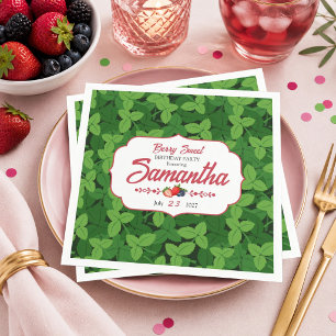 Papieren servetten voor verjaardagsfeestje 'Berry