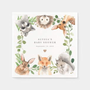 Papieren servetten voor Woodland Animals Baby Show