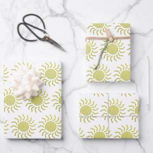 Papieren snijgeel zonnafdruk inpakpapier vel