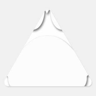 Papieren snijkop en hartvorm driehoek sticker