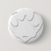 Papieren snijkop en hartvorm ronde button 5,7 cm (Voorkant)