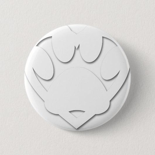 Papieren snijkop en hartvorm ronde button 5,7 cm (Voorkant)