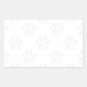 Papieren snijpad rechthoekige sticker