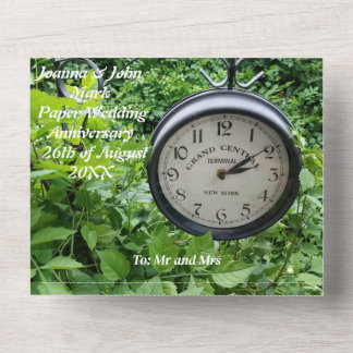 papieren uitnodiging 1e huwelijksjubileum met mott