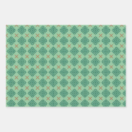 Papieren vellen met sneeuwvlokken, Set van 3pic