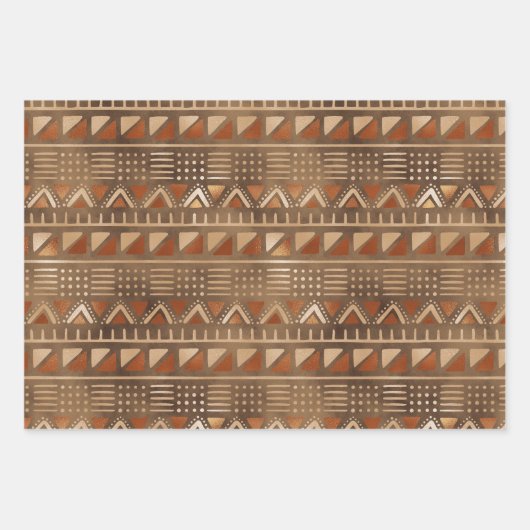 Papieren vellen uit brons metallisch geo (Voorkant)