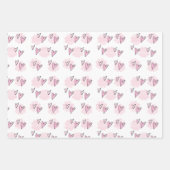 Papieren vellen Valentijns roze harten (Voorkant)