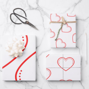 Papieren vellen van het type Love Heart Red Valent
