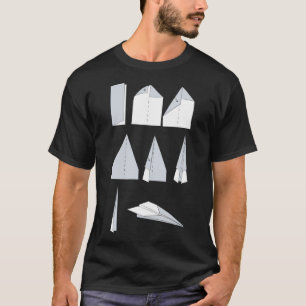 Papieren vlak instructies vouwen technologie papie t-shirt