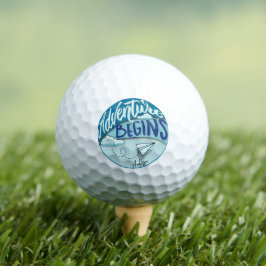 Papieren vliegtuig | Het avontuur begint Golfballen