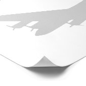 Papieren vliegtuig overactieve verbeelding poster (Hoek)