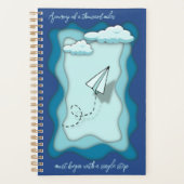 Papieren vliegtuig | Reis, avontuur, reizen Planner (Voorkant)