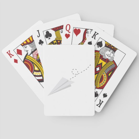 Papieren vliegtuig speelkaarten (Achterkant)