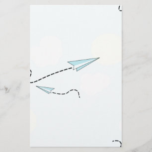 papieren vliegtuigen briefpapier