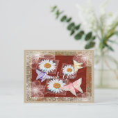 Papieren vlinders bedankt briefkaart (Staand voorkant)