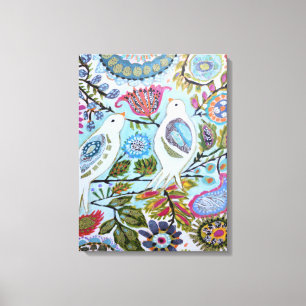 Papieren vogels I Canvas Afdruk