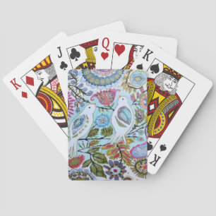 Papieren vogels I Pokerkaarten
