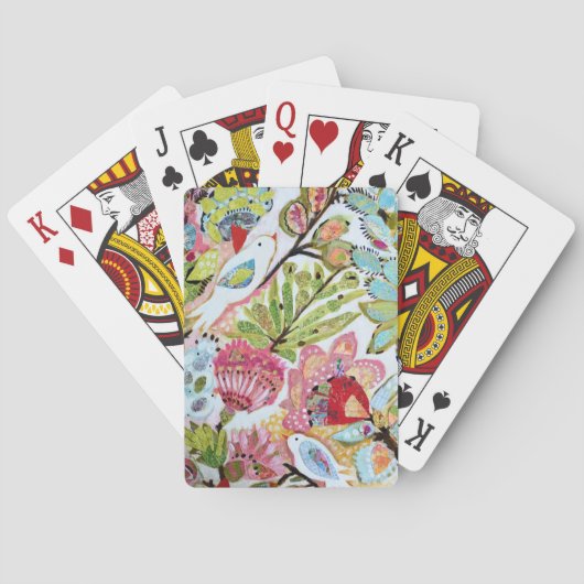 Papieren vogels II Pokerkaarten (Achterkant)