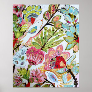 Papieren vogels II Poster