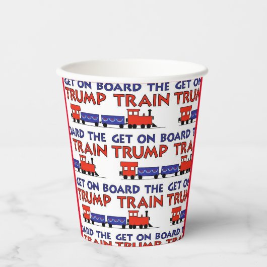 PAPIEREN VOOR TRUMP-TREIN PAPIEREN BEKERS (Voorkant)