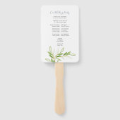 Papieren Waterverf Greenery Handwaaier (Achterkant)