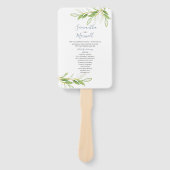 Papieren Waterverf Greenery Handwaaier (Voorkant)