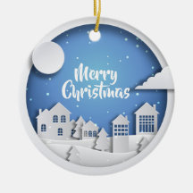 Papieren winterscène