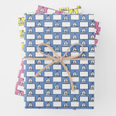 Papieren zeilboot wrapping sheets inpakpapier vel (In situ)