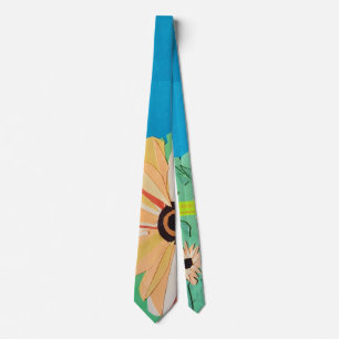 Papieren zonnebloem halsdoek stropdas