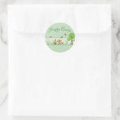 Papierfrühling Ostern Ronde Sticker (Tas)