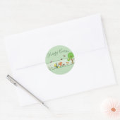 Papierfrühling Ostern Ronde Sticker (Envelop)