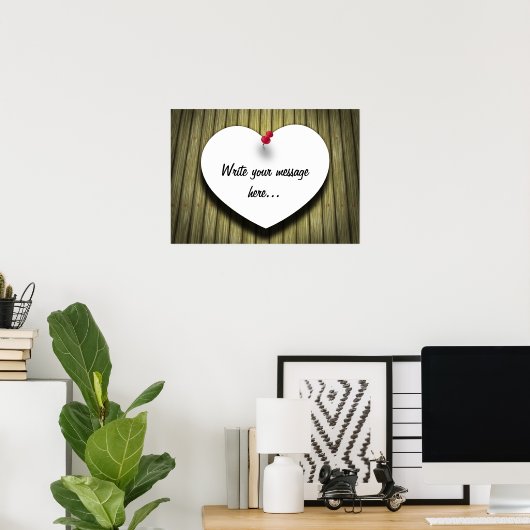 Papierhandgeschreven script, bijtend poster (Thuiskantoor)