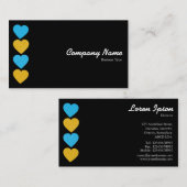 Papierhart 02 - zwart op wit visitekaartje (Voorkant / Achterkant)