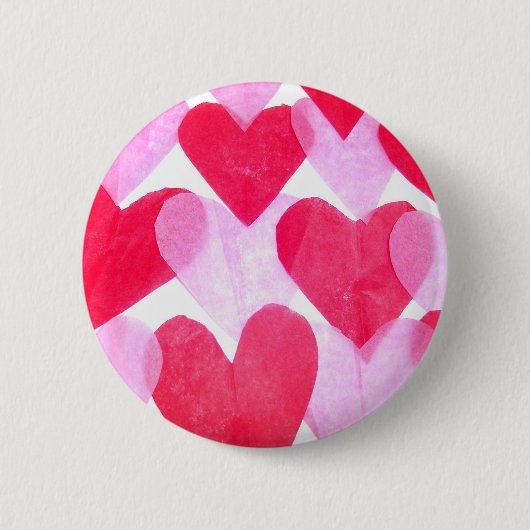 Papierhart Ronde Button 5,7 Cm (Voorkant)