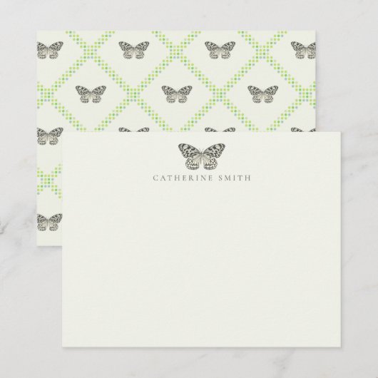 Papierkietenvlinderbloemkaart Notitiekaartje (Voorkant / Achterkant)