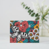 Papierkiettuin Briefkaart (Staand voorkant)