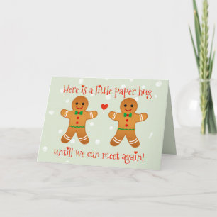 Papierknuffel - kerst met korte sociale afstanden feestdagen kaart