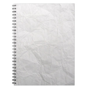 Papierkreukjes, witte kauwtextuur notitieboek