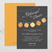 Papierlampions Oranje bruiloft Kaart (Voorkant / Achterkant)